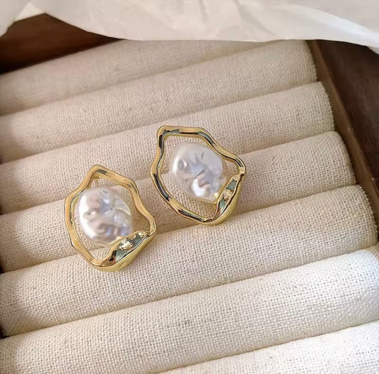 French Vintage Pearl Earrings
