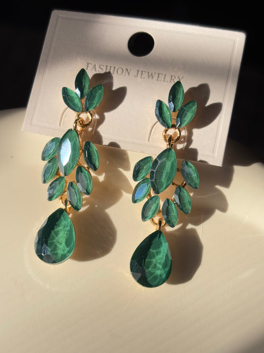Radiant Gemstone Drop Earrings Collection