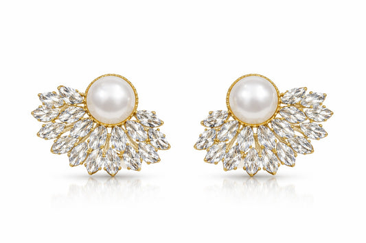 Empress Pearl & Marquise Sunburst Studs