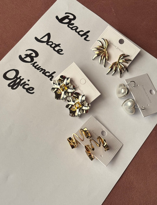 Trendy Statement Earrings Set