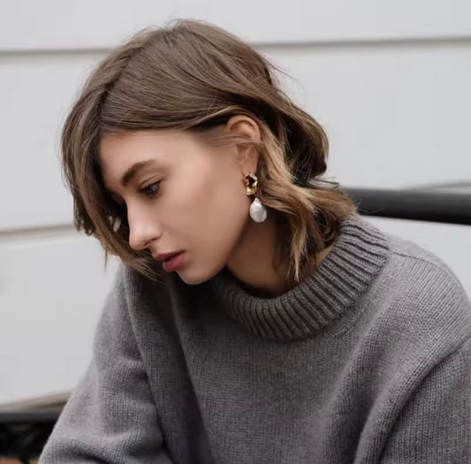 New Baroque Pearl Drop Earrings