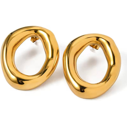 Chunky Gold Hoop Earrings