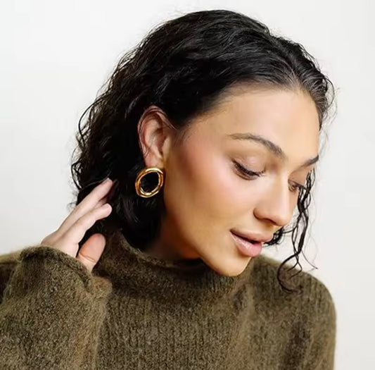 Chunky Gold Hoop Earrings