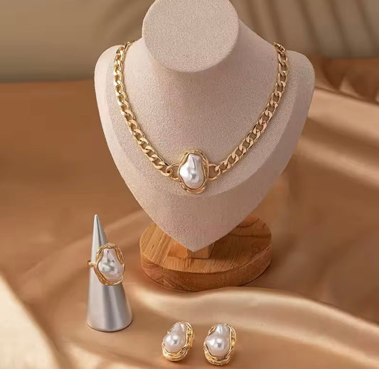 Irregular Pearl Jewelry Set