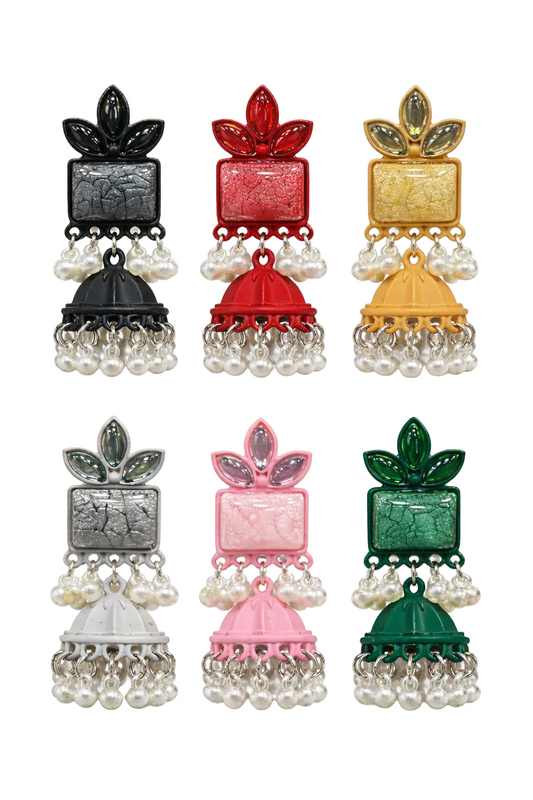 Premium Designer Pearl Drop Jhumki Earrings for Women β Ethnic Statement Dangle Earrings