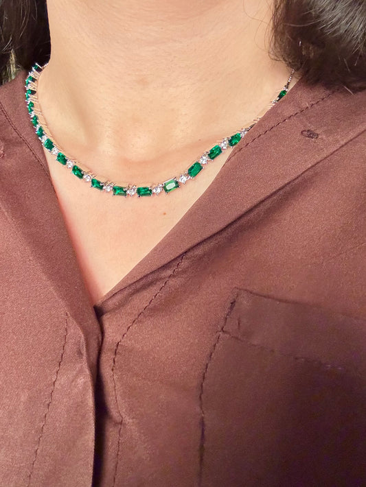 Citrine & Zircon Necklace Set