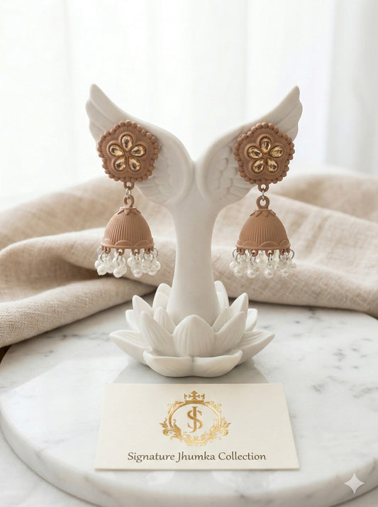 Signature Matte Crimson Jhumkas.