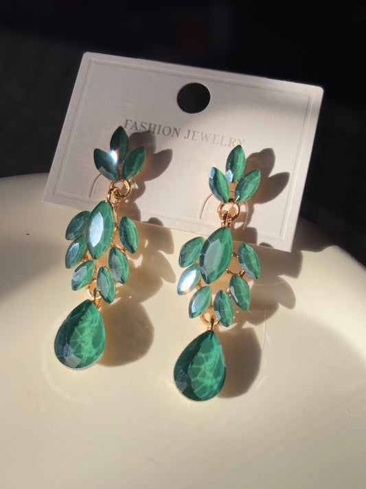 Radiant Gemstone Drop Earrings Collection