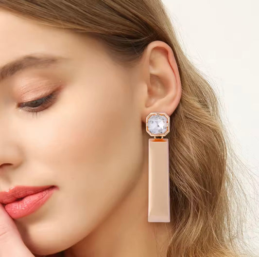 Metal Bar Drop Earrings