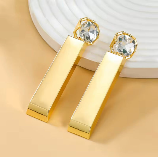 Metal Bar Drop Earrings