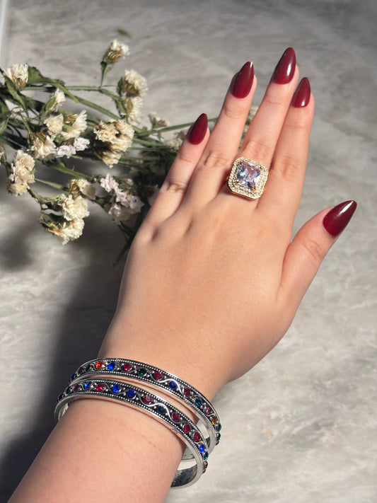 Colorful Oxidized Bangles Set