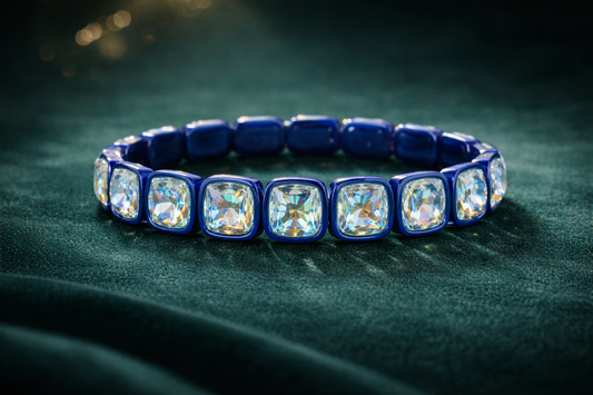 CrystalGlow Cushion Bracelet