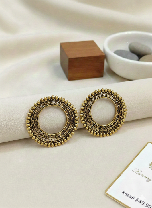 Heritage Royal Halo Antique Earrings