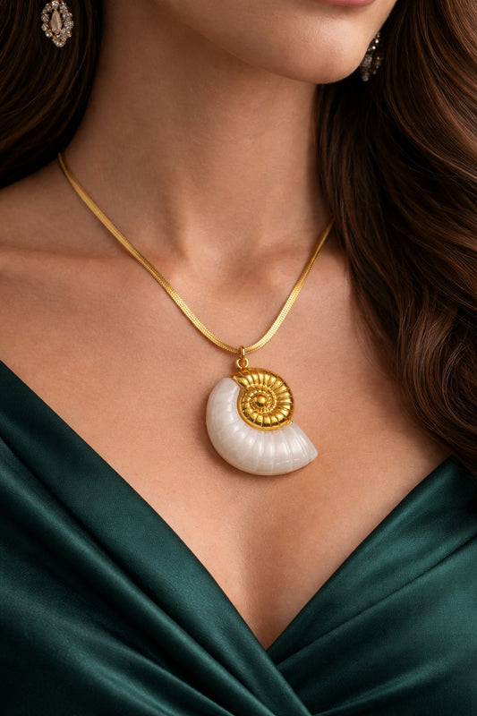 "Eternal Tide" Spiral Shell Locket