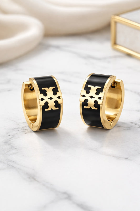 Icon Enamel Huggie Studs